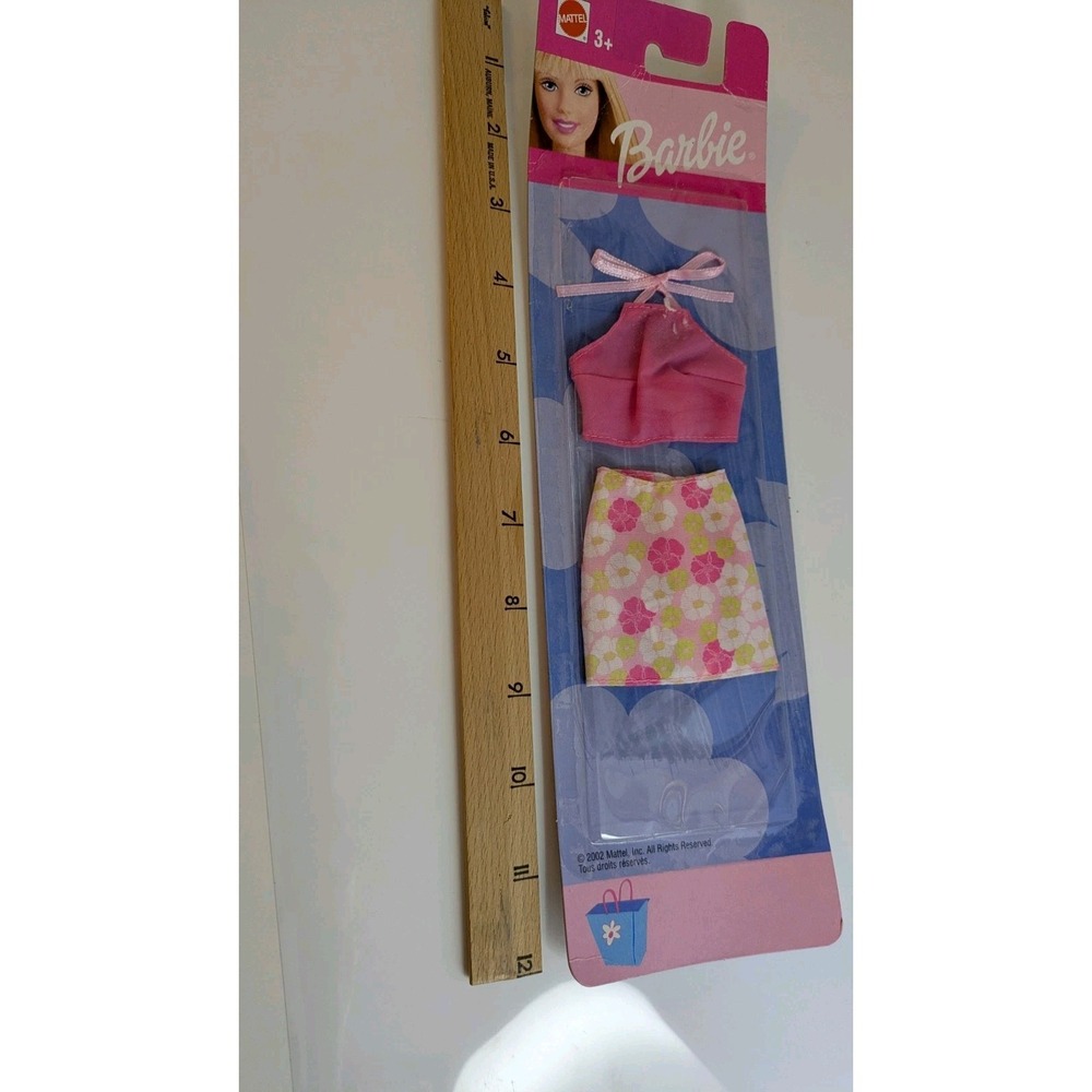 2003  Barbie Chic Flowered Print Skirt &  Pink‎ Halter Top - Picture 2 of 7